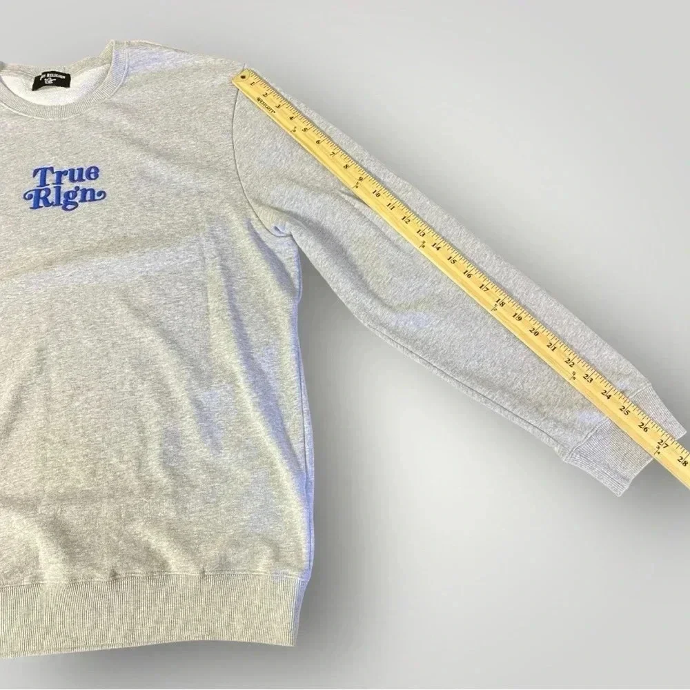 True‎ Religion Blue crew neck sweater XL Gray